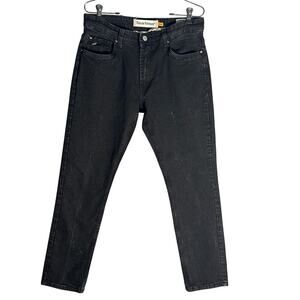 TAILOR VINTAGE Connecticut 34x30 Canaan Slim Fit Jeans Stretchy Black Distressed